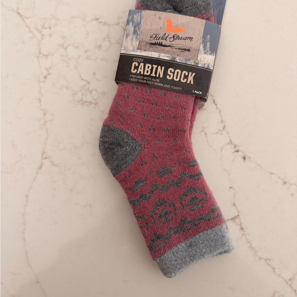 Field & Stream Cabin Socks - Red and Gray